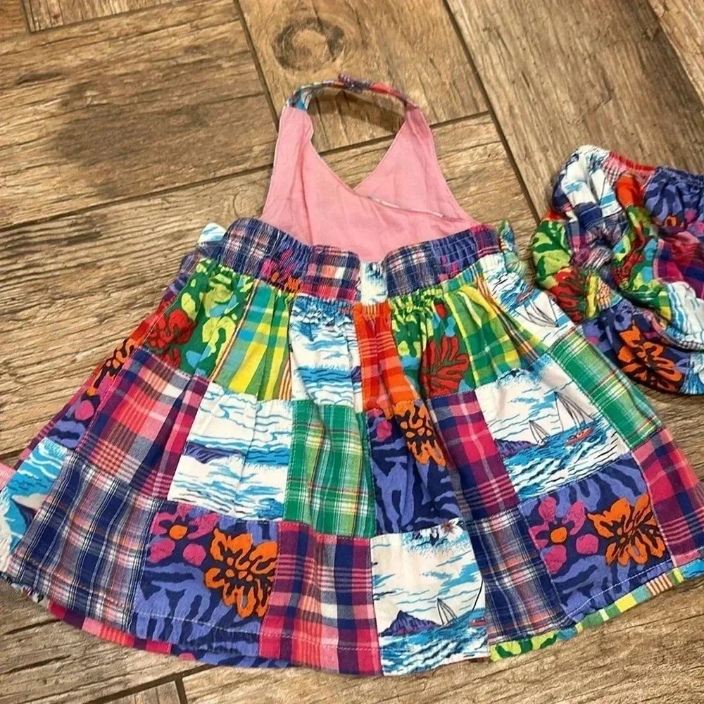 The Children’s Place Hawaiian halter dress bloomers 0-3 months